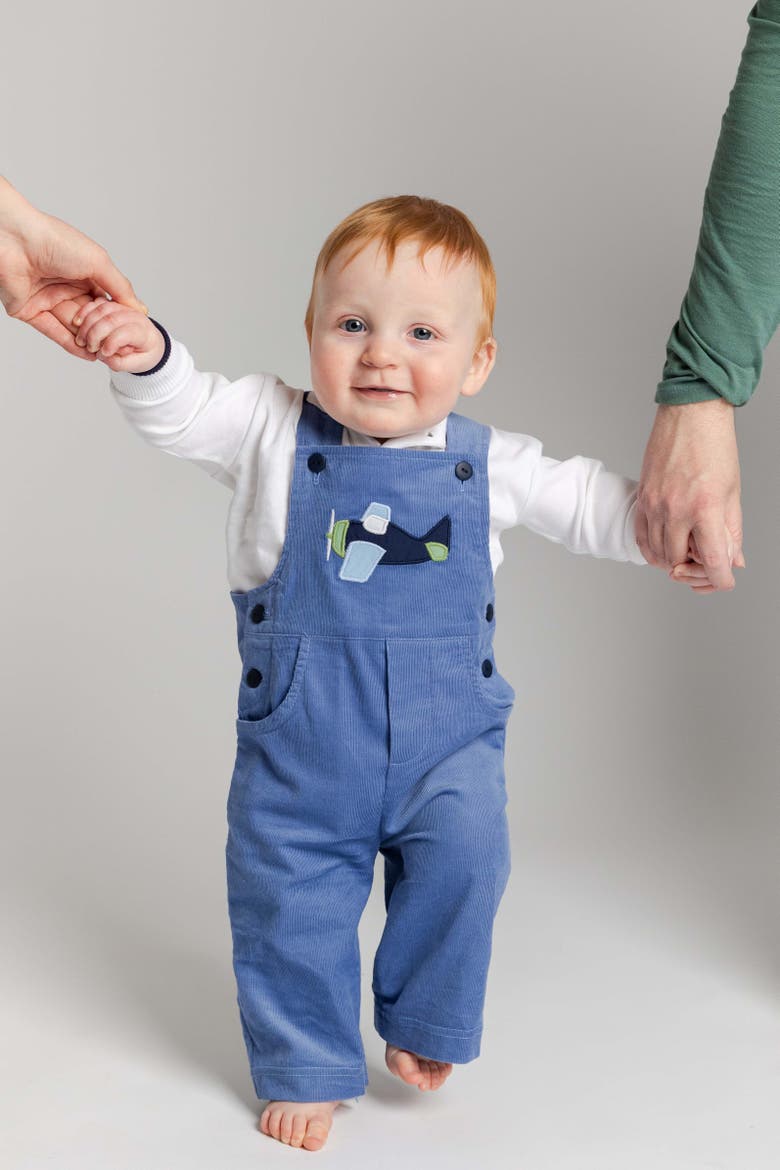 Corduroy Longall with Airplane, Alternate, color, Periwinkle Blue