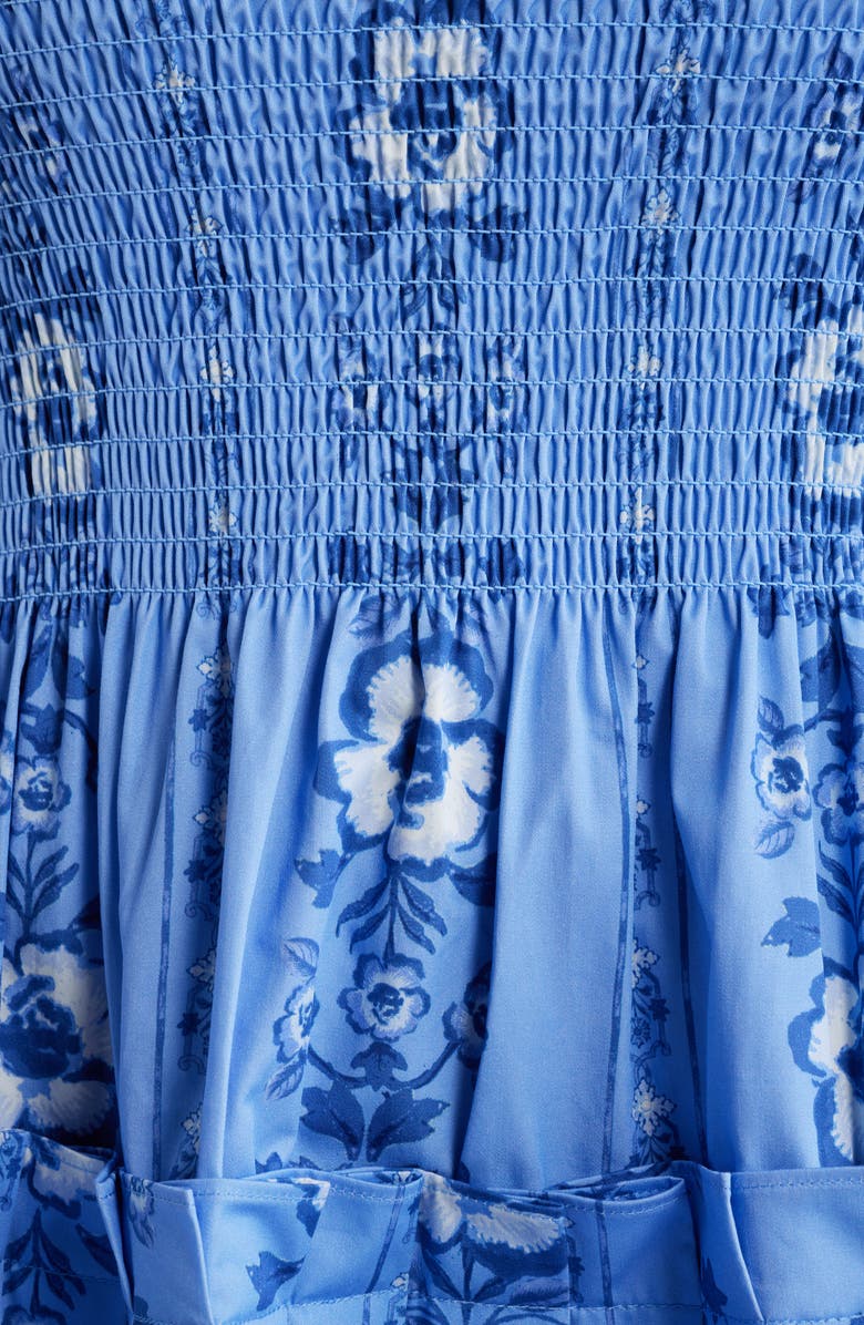 Hill House Home The Smocked Nap Minidress, Alternate, color, Arcadia Border Blue