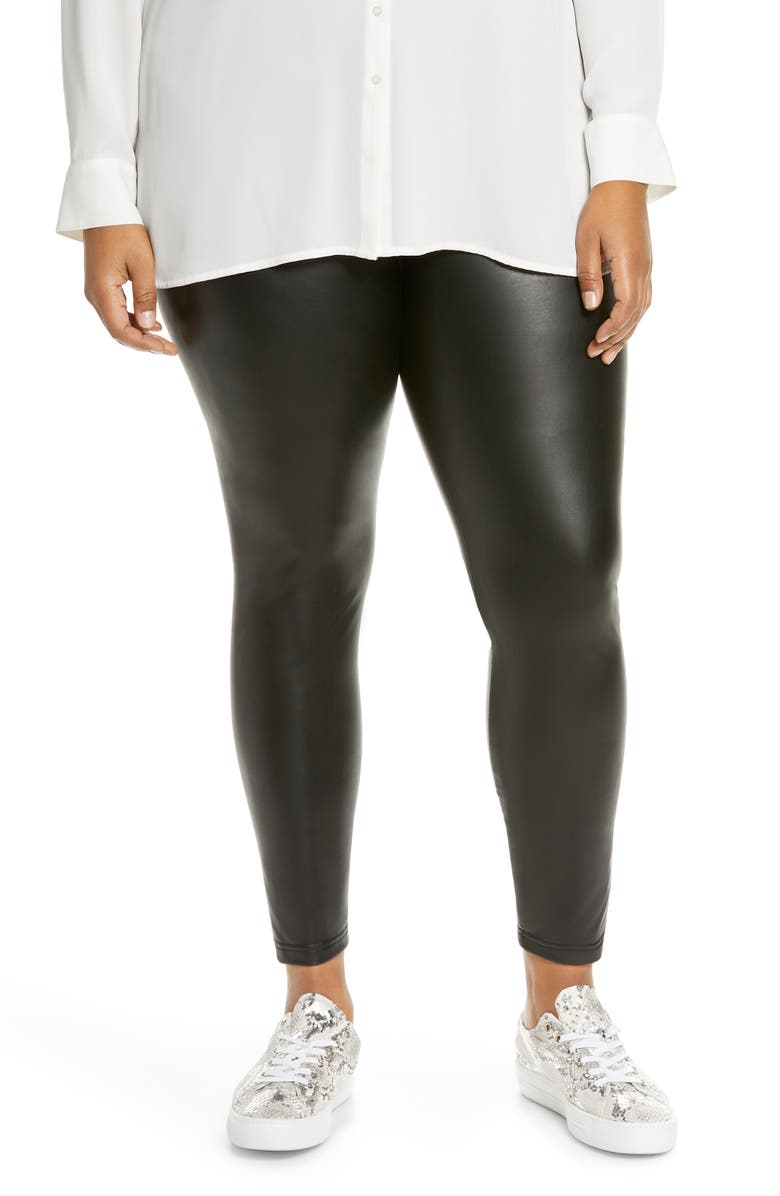 BP. Faux Leather Leggings, Main, color, Black