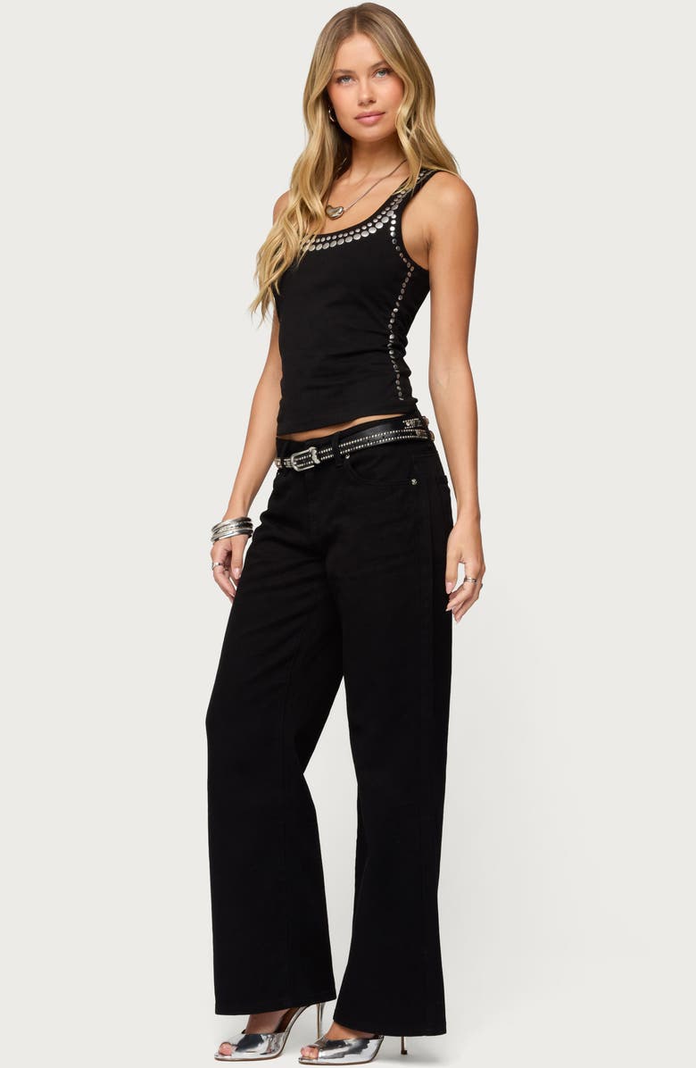 EDIKTED Roman Low Rise Slouchy Jeans, Alternate, color, Black