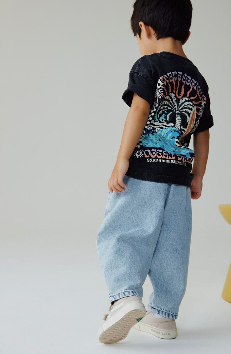 NEXT Kids' Barrel Leg Jeans, Alternate, color, Blue