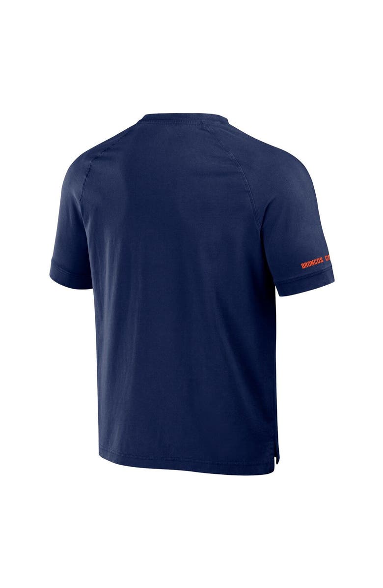 NFL X DARIUS RUCKER Men's NFL x Darius Rucker Collection by Fanatics Navy Denver Broncos Washed Raglan Henley T-Shirt, Alternate, color, Navy