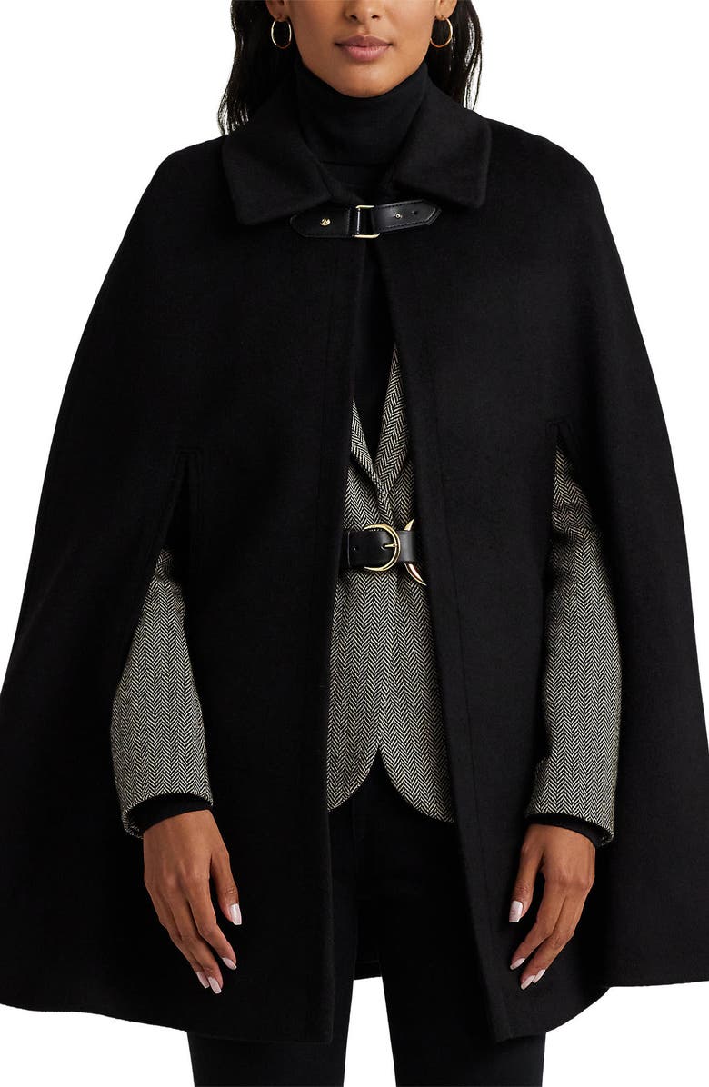 Lauren Ralph Lauren Wool Blend Cape, Main, color, 