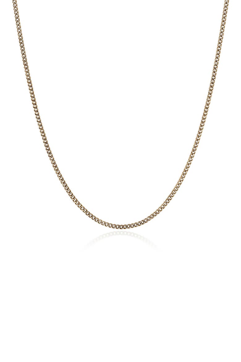Curb Chain Necklace, 2.1mm, Main, color, GOLD