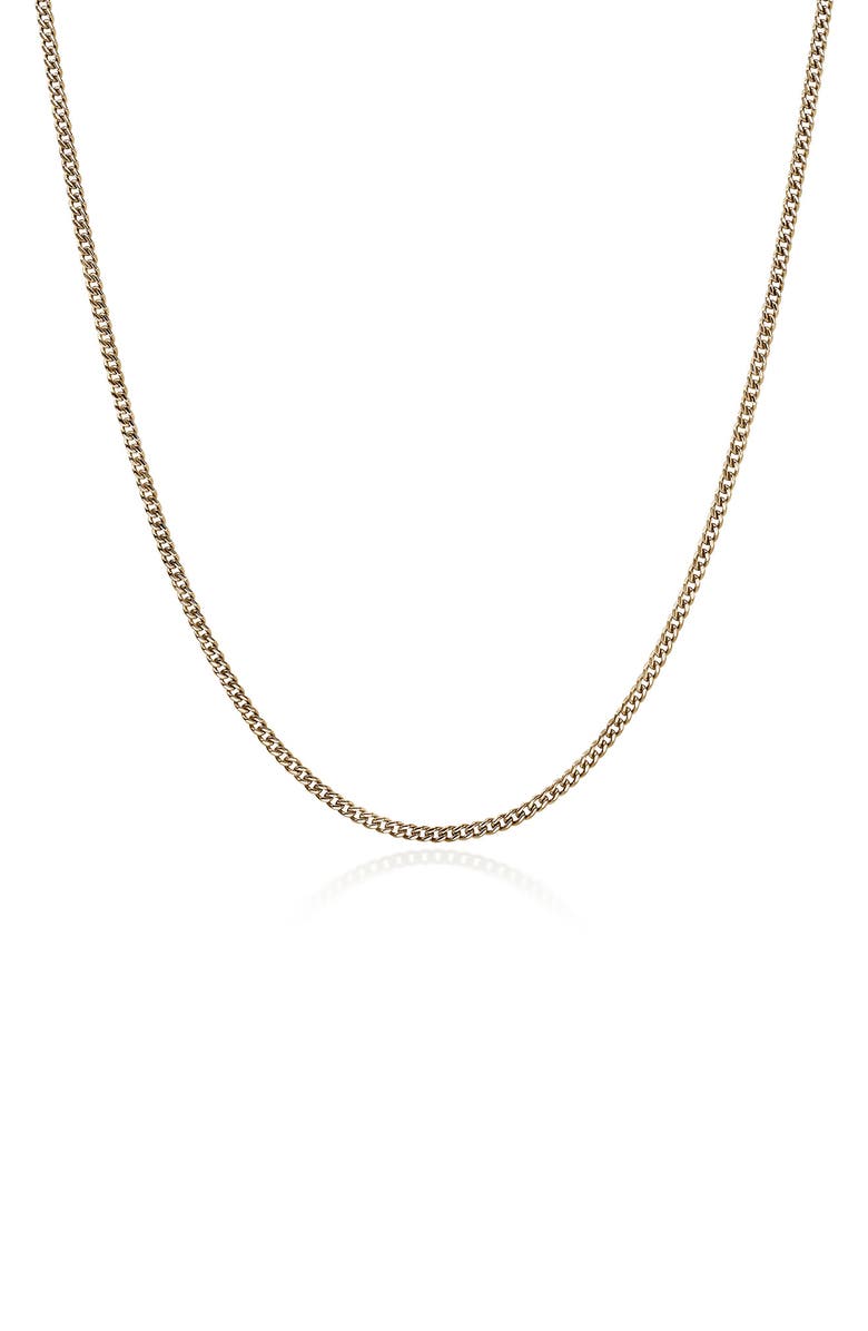 John Hardy Curb Chain Necklace, 2.1mm, Main, color, Gold