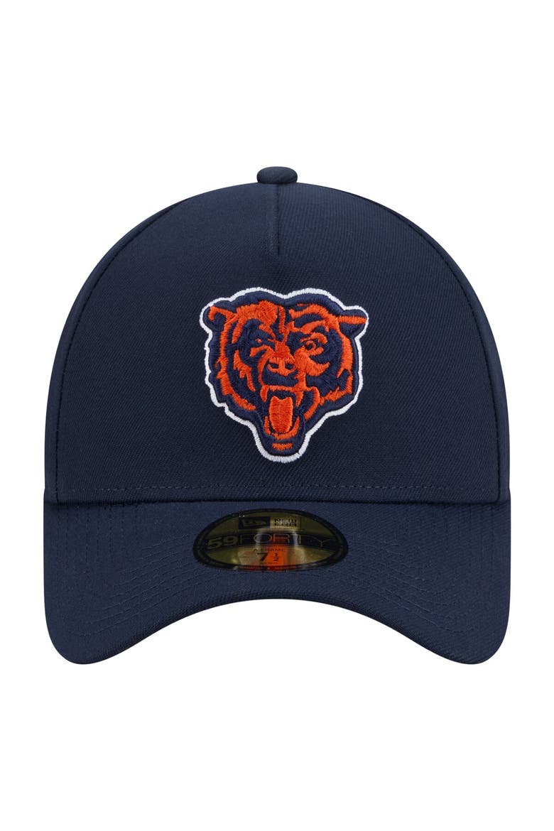 Men's New Era  Navy Chicago Bears A-Frame 59FORTY Fitted Hat, Alternate, color, Navy