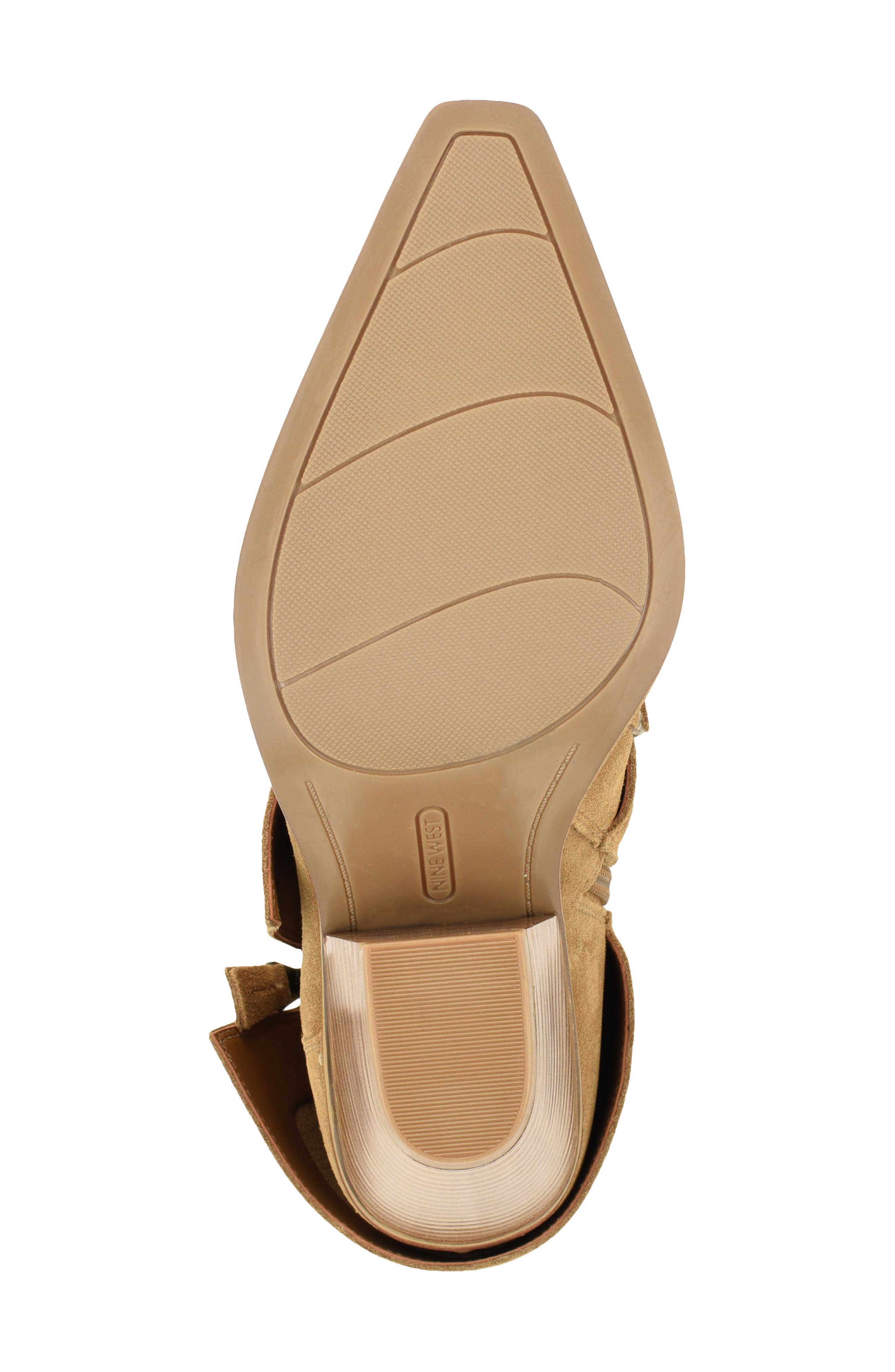 Umberto Pointed Toe Leather Bootie, Alternate, color, MBR01