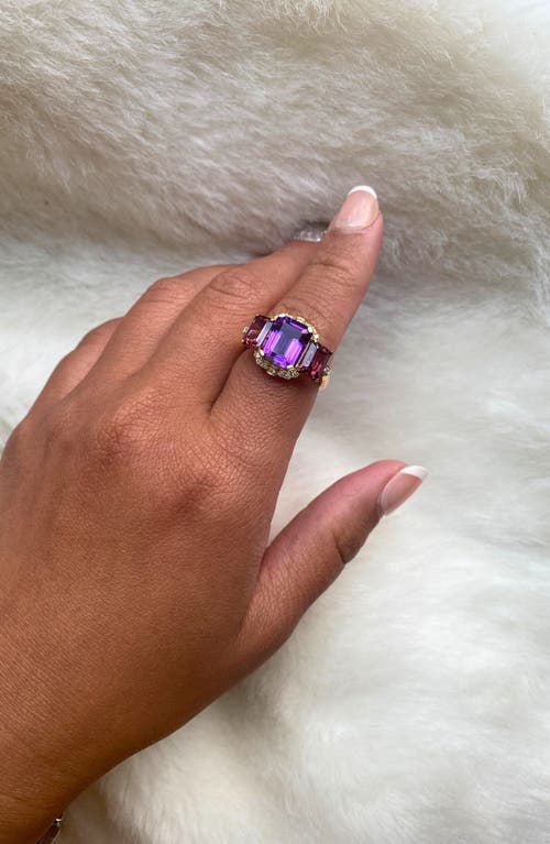 Goshwara Gossip Semiprecious Stone Ring In Gold