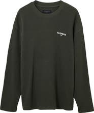 AllSaints Sect Waffle Knit Sweatshirt