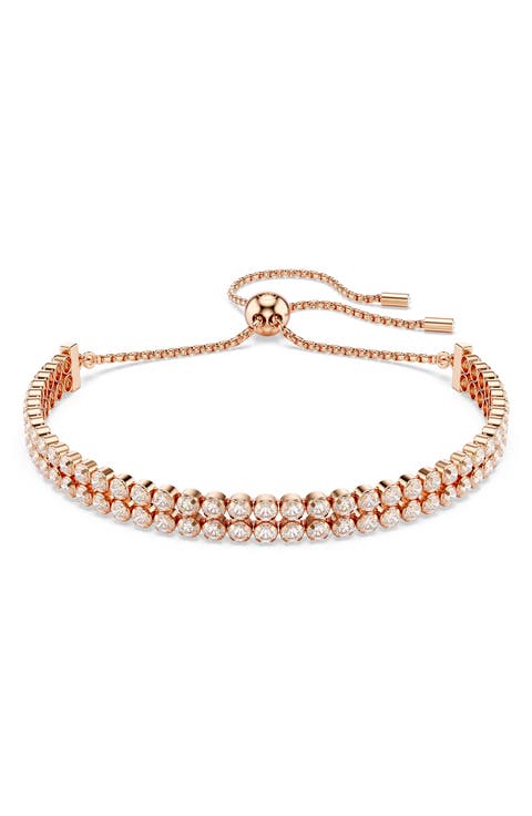 Matrix Crystal Double Row Slider Bracelet