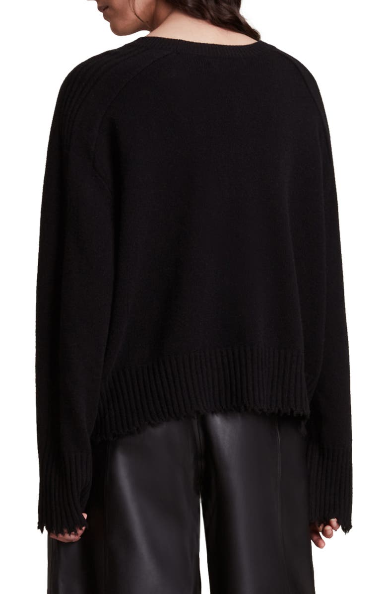 AllSaints Kiera Cashmere Blend Crewneck Sweater, Alternate, color,