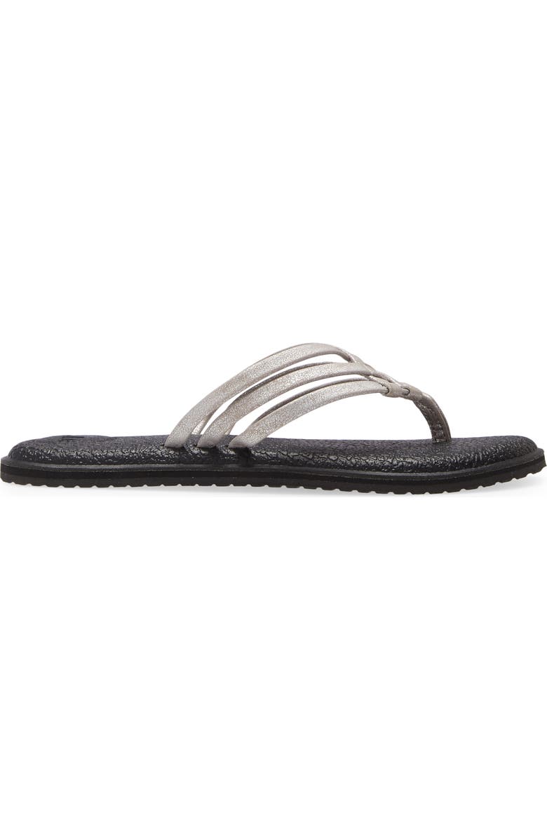 Sanuk Yoga Salty Shimmer Flip Flop, Alternate, color,