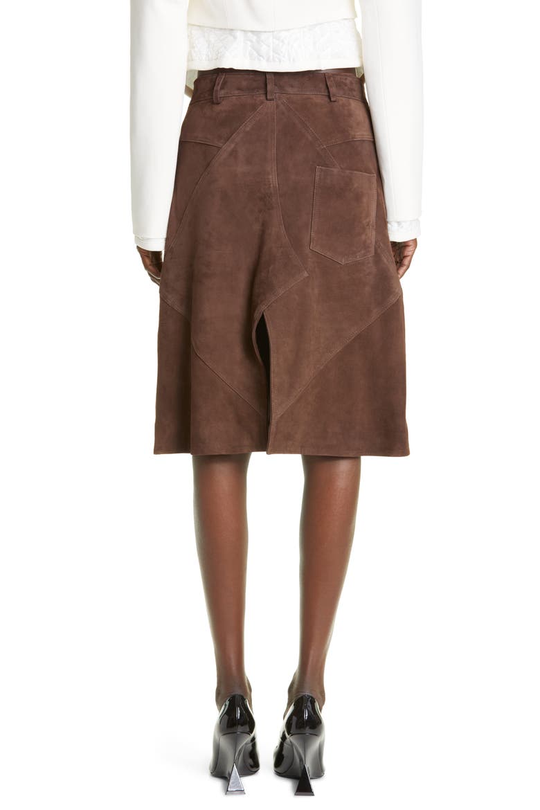 Telford Suede A-Line Skirt, Alternate, color, COCO