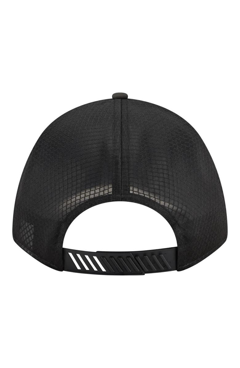 New Era Men's New Era Black Texas Rangers Badged M-Crown A-Frame 9FORTY Trucker Adjustable Hat, Alternate, color, Black