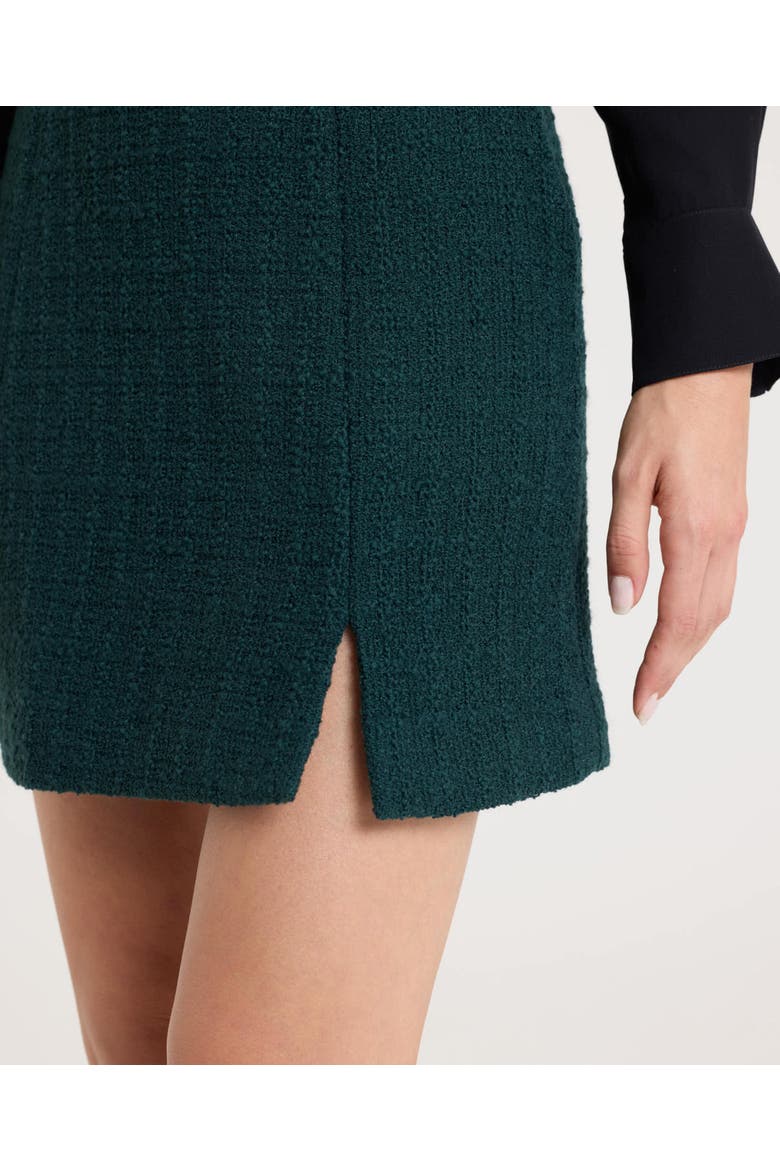 Juliet Boucle Skirt, Alternate, color, Deep Forest Green