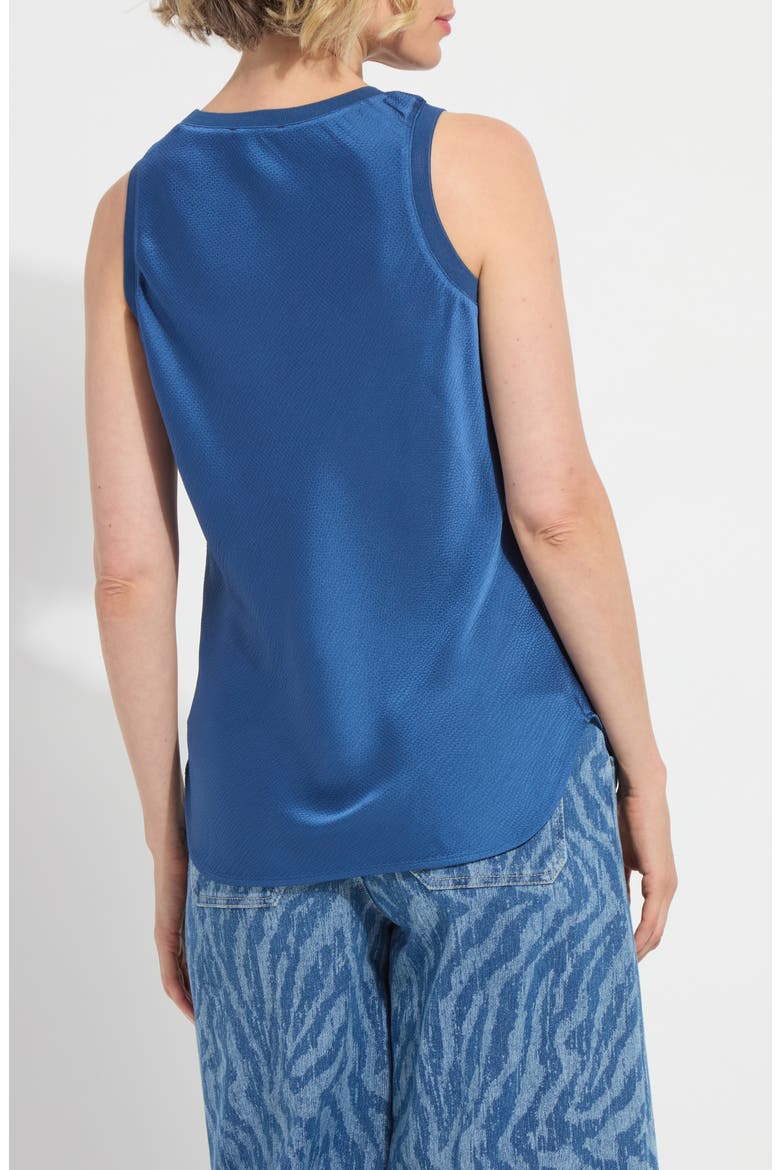 Akemi Mixed Media Tank Top, Alternate, color, PALERMO BLUE