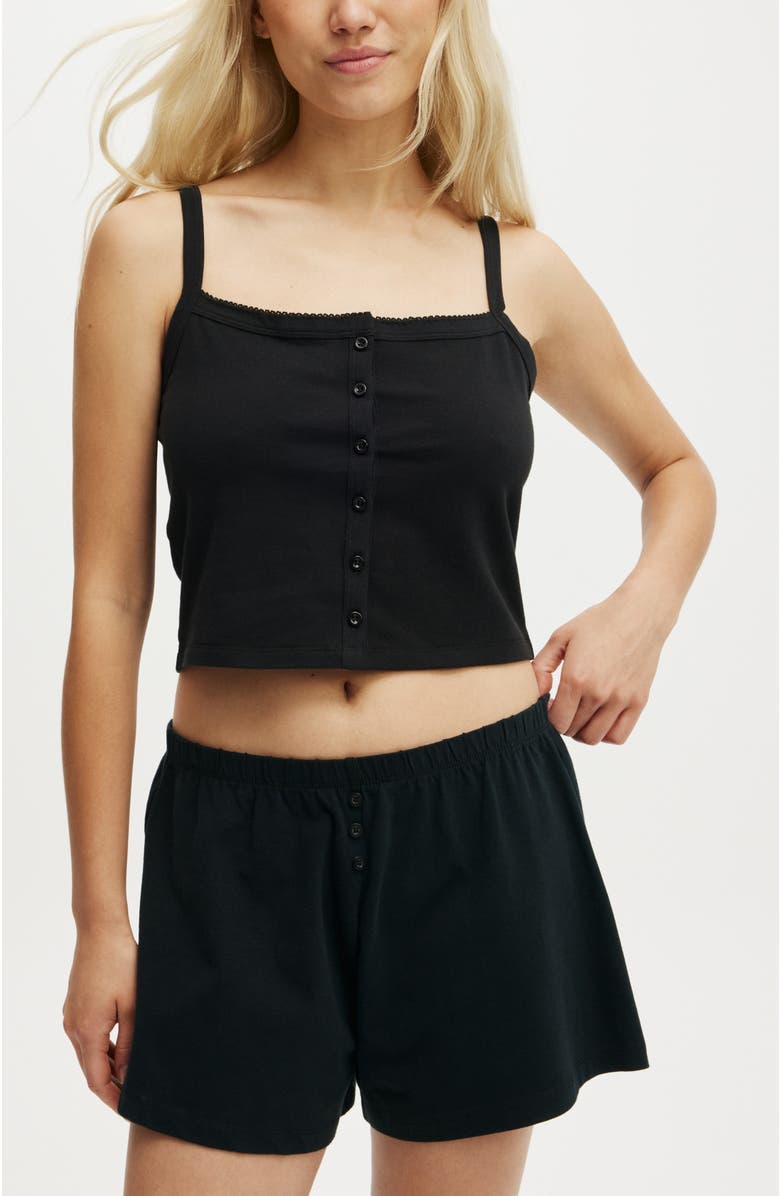 COTTON ON BODY Women's Peached Jersey Button Up Cami, Main, color, 