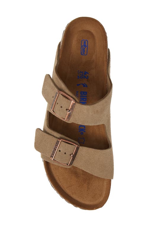 Birkenstock Arizona Soft Footbed Slide Sandal In Sand