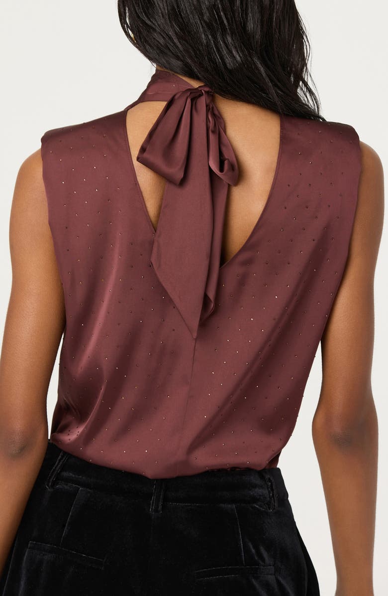 ASTR the Label Inaya Crystal Studded Sleeveless Top, Alternate, color, Dusty Plum