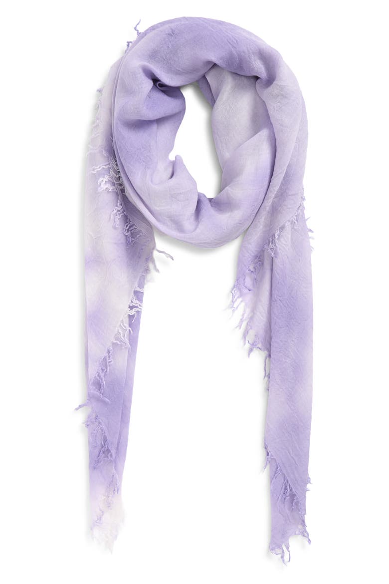 Tie Dye Fringe Scarf, Alternate, color, PURPLE