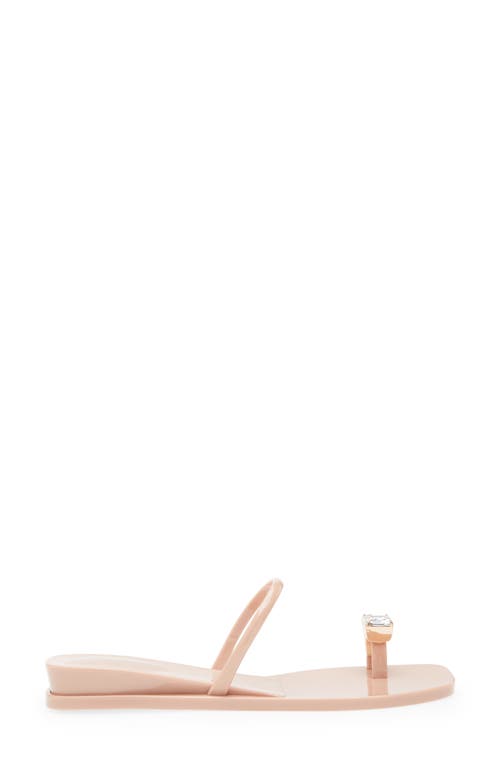Jeffrey Campbell Discreet Sandal In Beige Shiny Clear