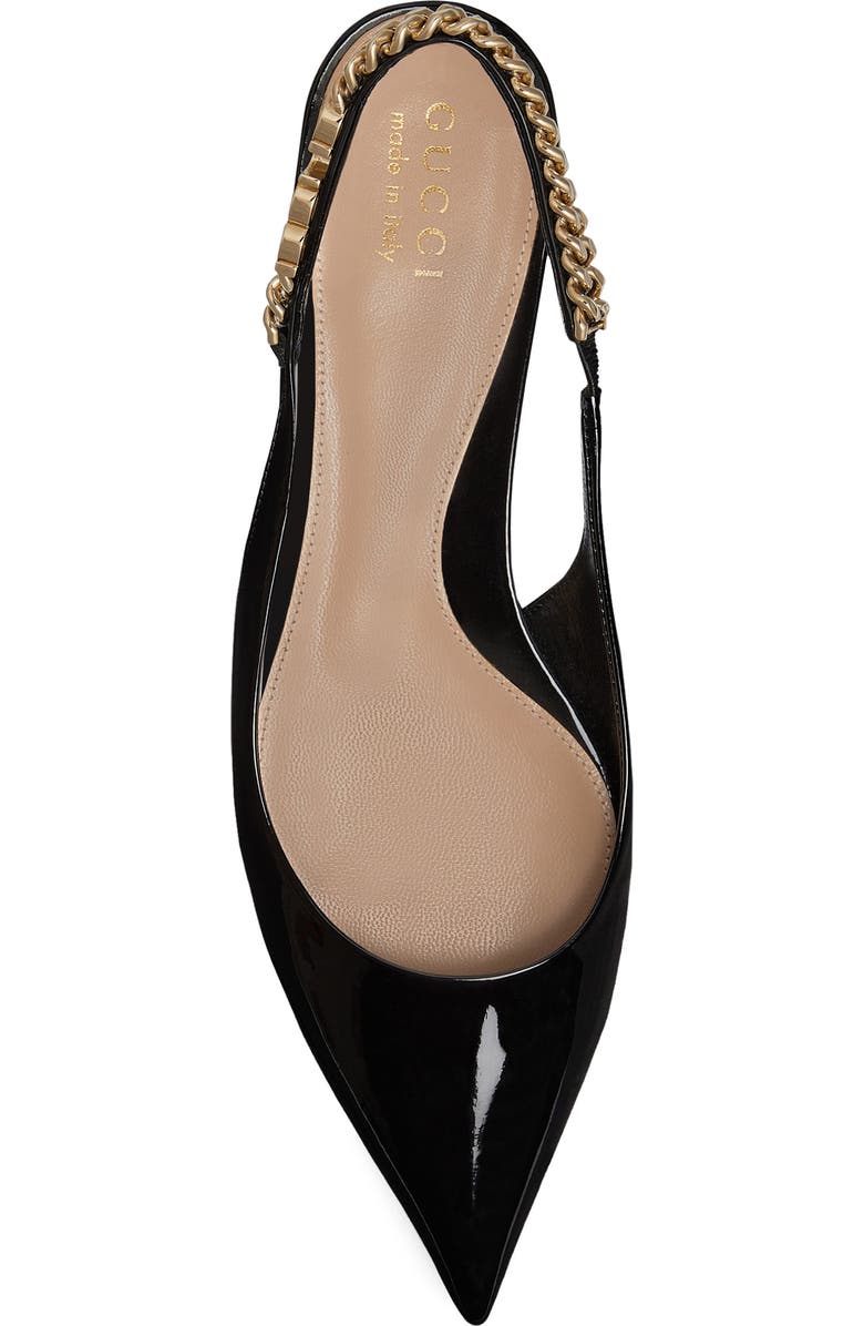 Gucci Signoria Pointed Toe Slingback Flat, Alternate, color,