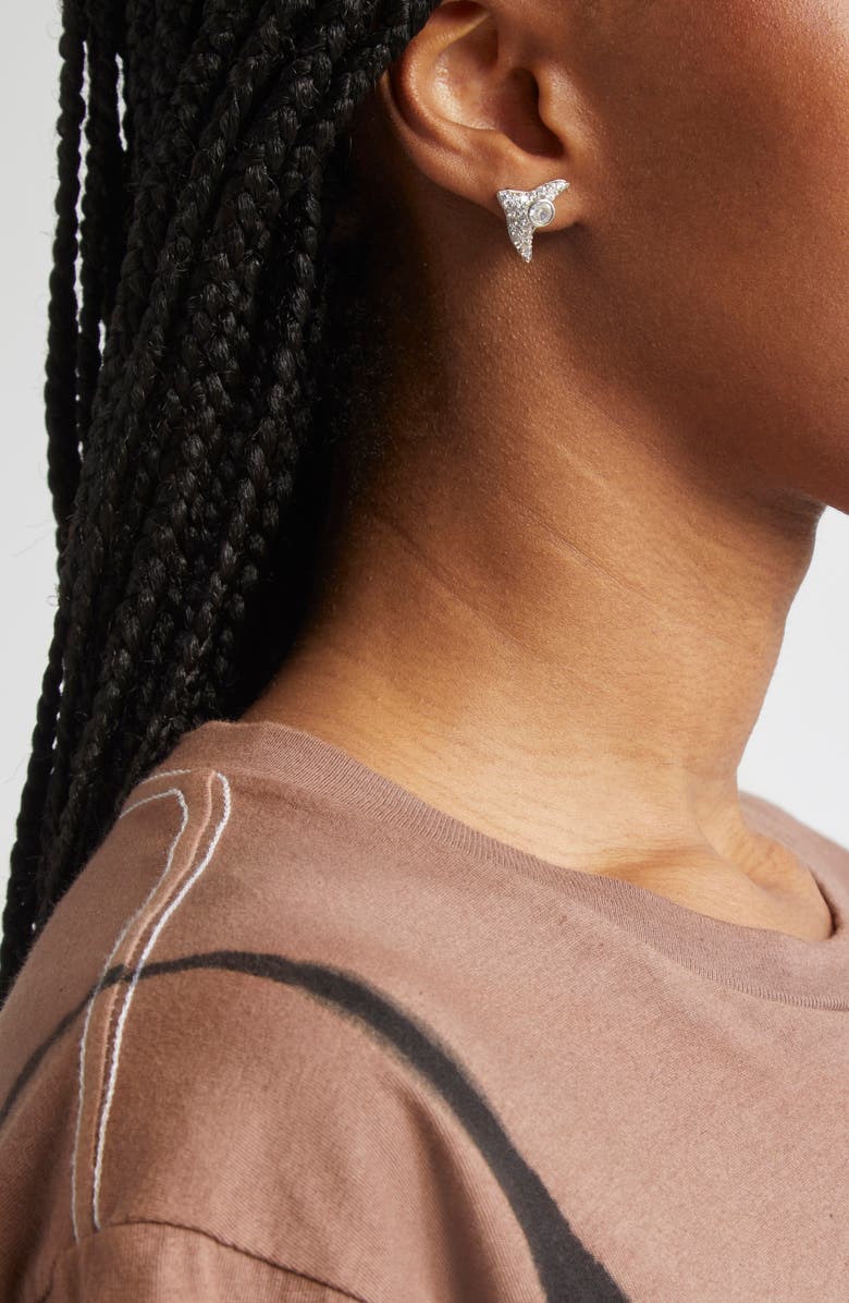 Collina Strada Trigon Crystal Stud Earrings, Alternate, color, Crystal Clear