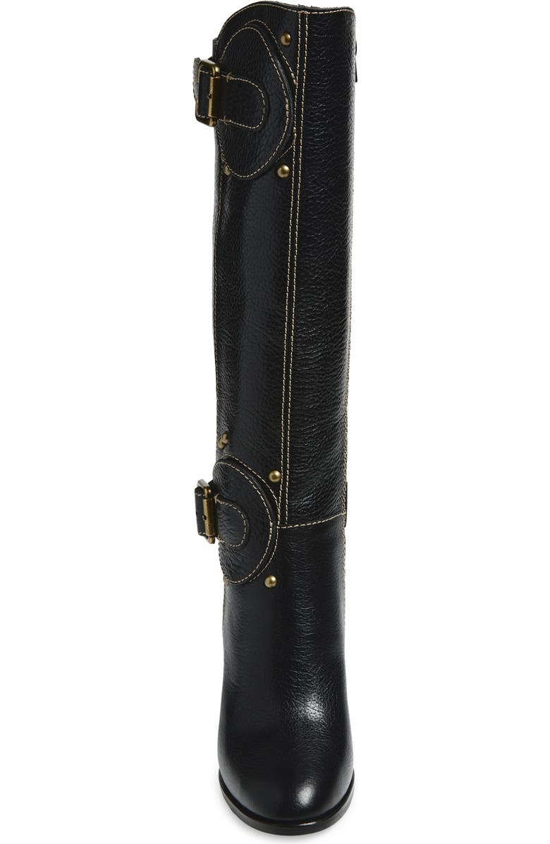 Jeffrey Campbell Chantel Knee High Boot, Alternate, color, Black Crinkle Bronze