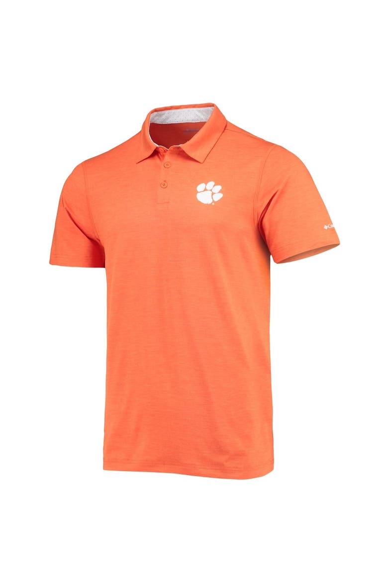 Men's Columbia Orange Clemson Tigers Tech Trail Omni-Shade Polo, Alternate, color, Orange