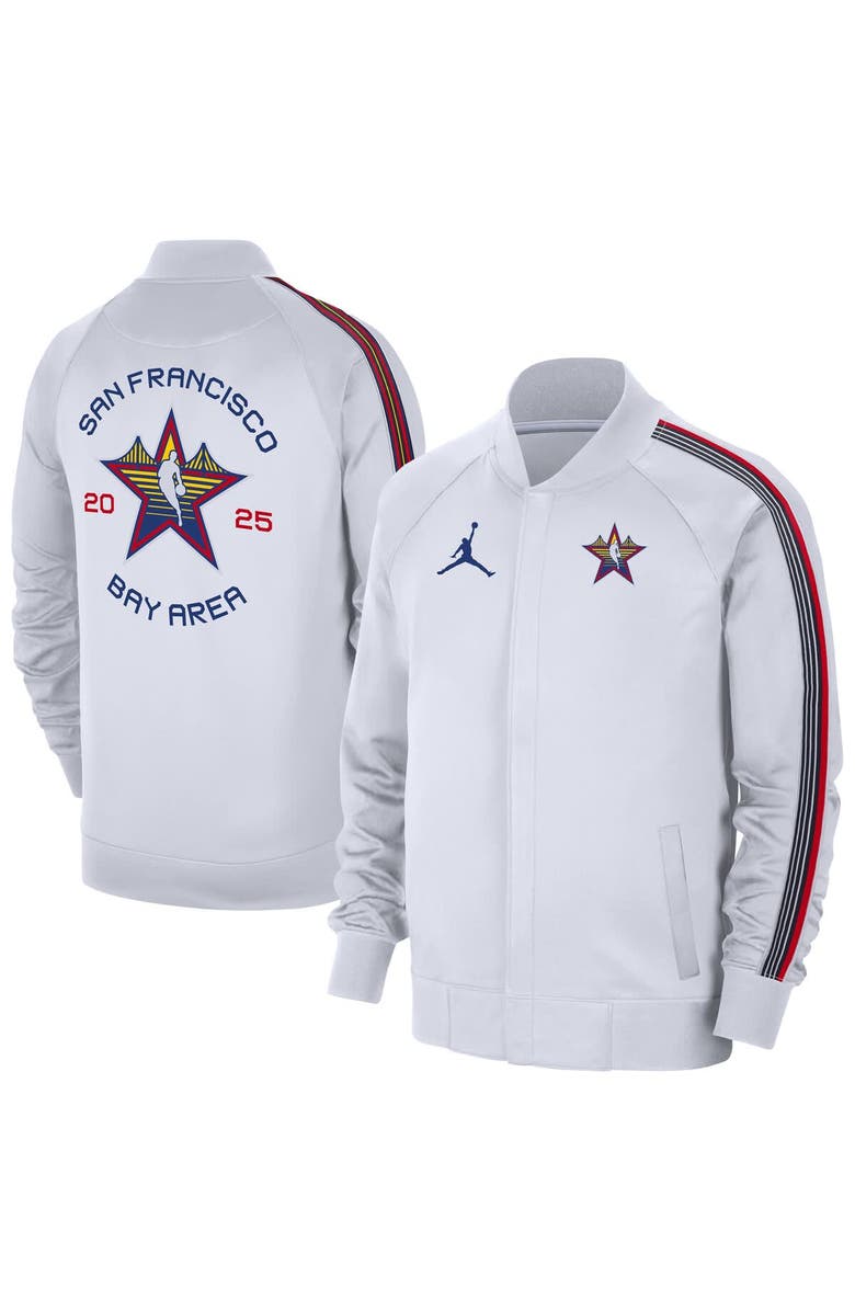 Jordan Brand Men's Jordan Brand  White 2025 NBA All-Star Game Authentic On Court Full-Snap Game Jacket, Main, color, 