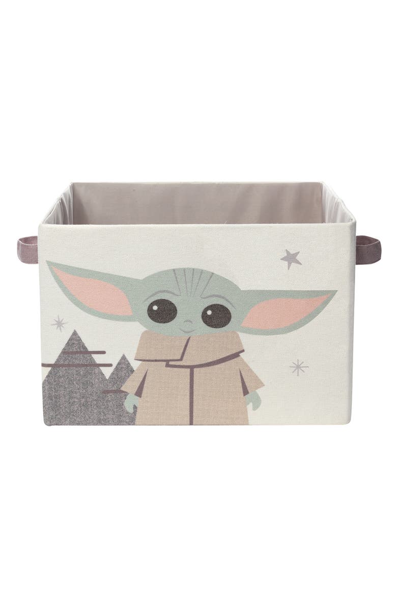 Lambs & Ivy Star Wars Grogu/Baby Yoda Foldable/Collapsible Storage Bin/Basket, Main, color, Taupe
