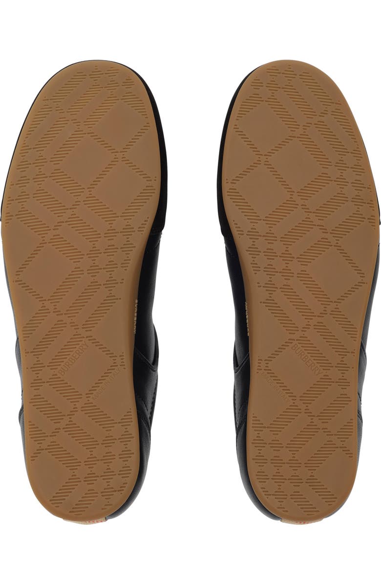 Burberry Leather Knight Runner Sneakers, Alternate, color, Black