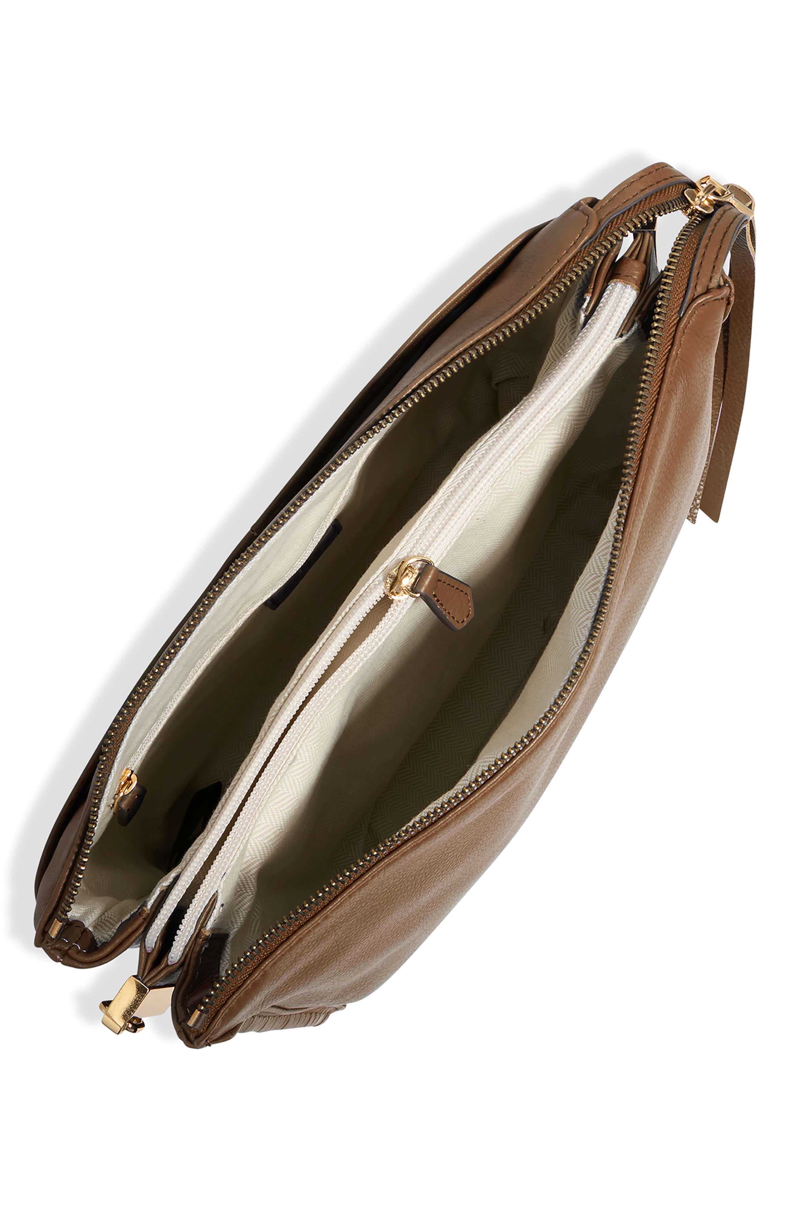 Famous Leather Large Crossbody Bag, Alternate, color, COFFEE