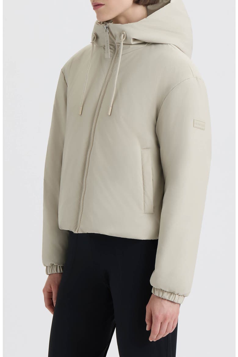 Leah Faux Leather Puffer Jacket, Alternate, color, VANILLA