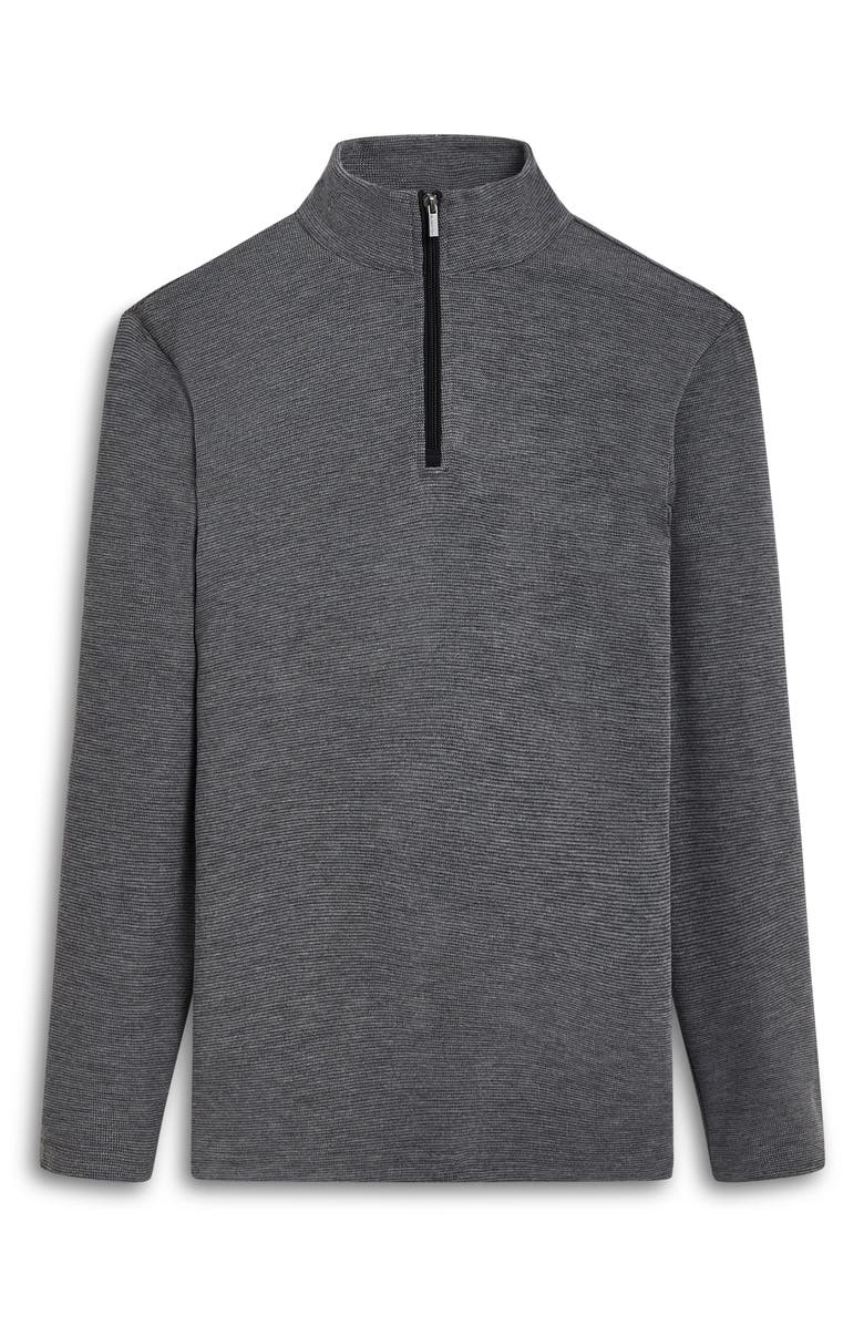 Bugatchi Quarter Zip Pullover, Alternate, color, Anthracite