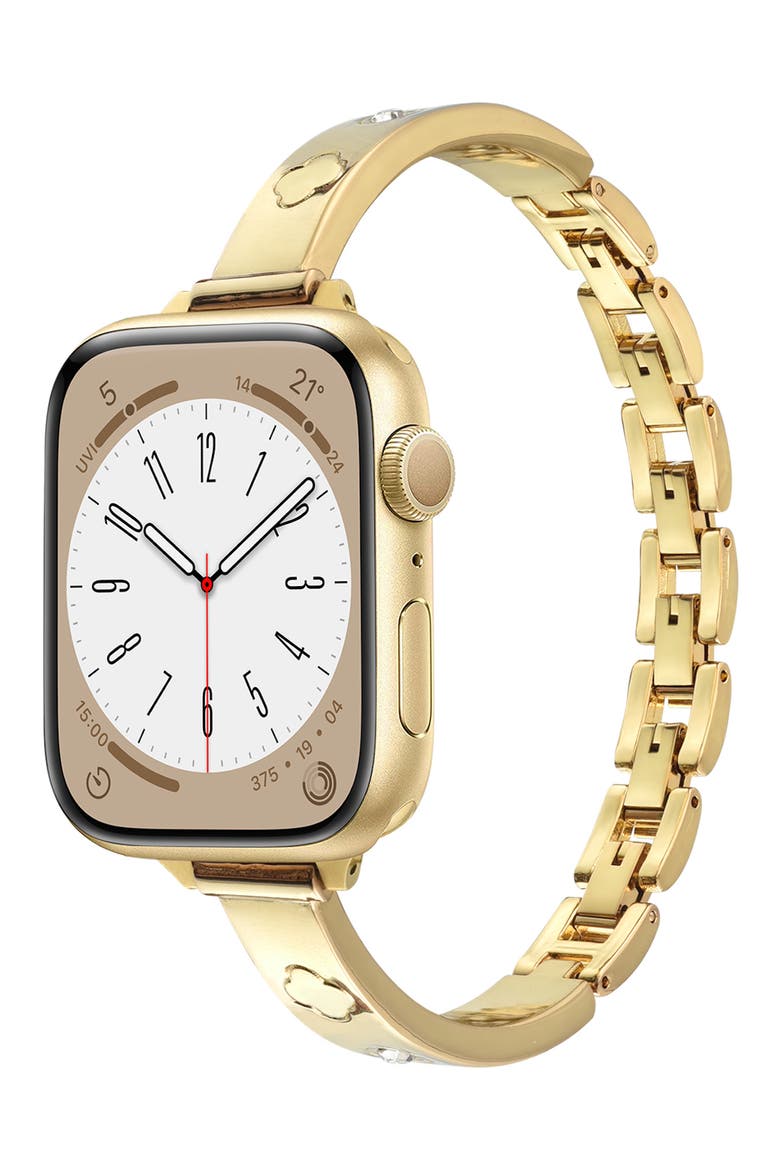 Clover Link Apple Watch® Watchband, Alternate, color, GOLD