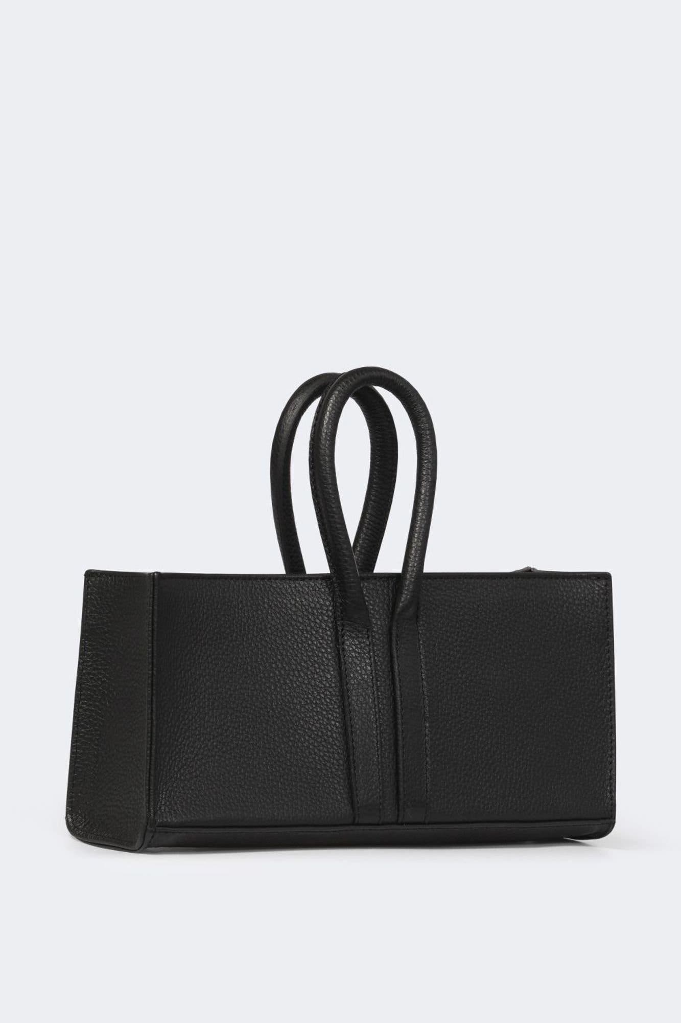 Mini Sally Leather Tote, Main, color, Black