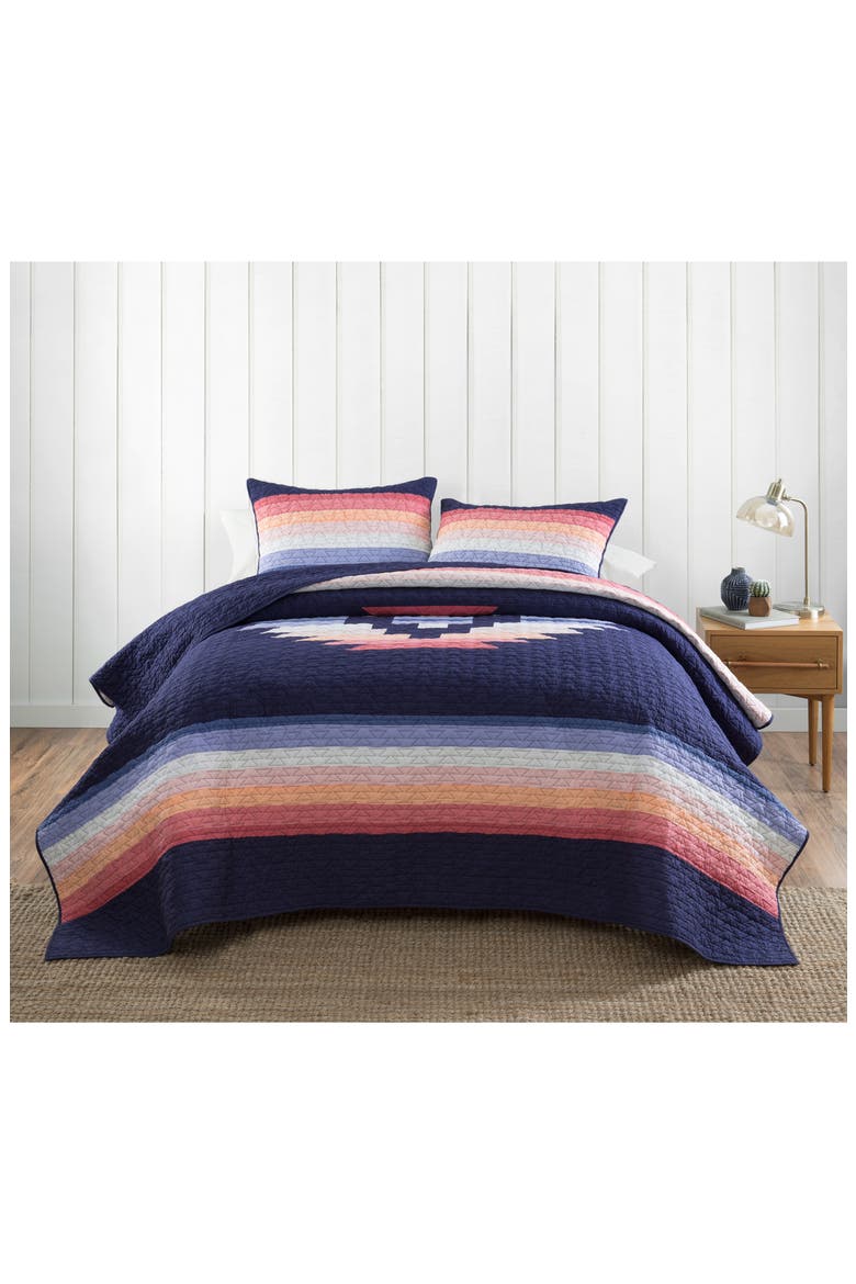 Sunset Canyon Quilt & Sham Set, Main, color, NAVY