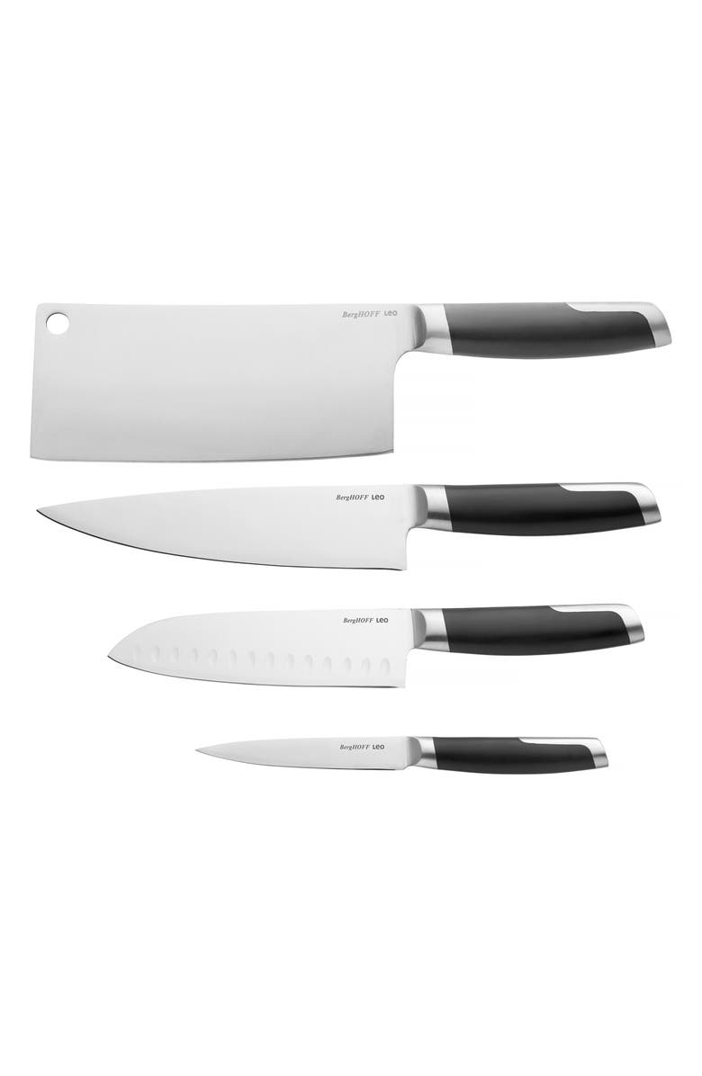 BergHOFF Leo Graphite 5-Piece Knife Block Set, Alternate, color, Black, Beige