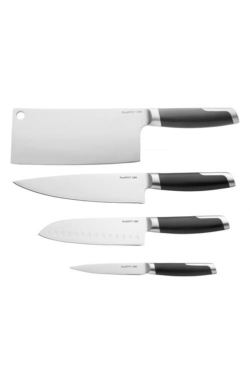 Berghoff Leo Graphite 5-piece Knife Block Set In Black, Beige