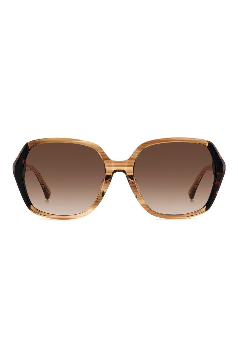 57mm ellery butterfly sunglasses, Main, color, HORN BEIGE