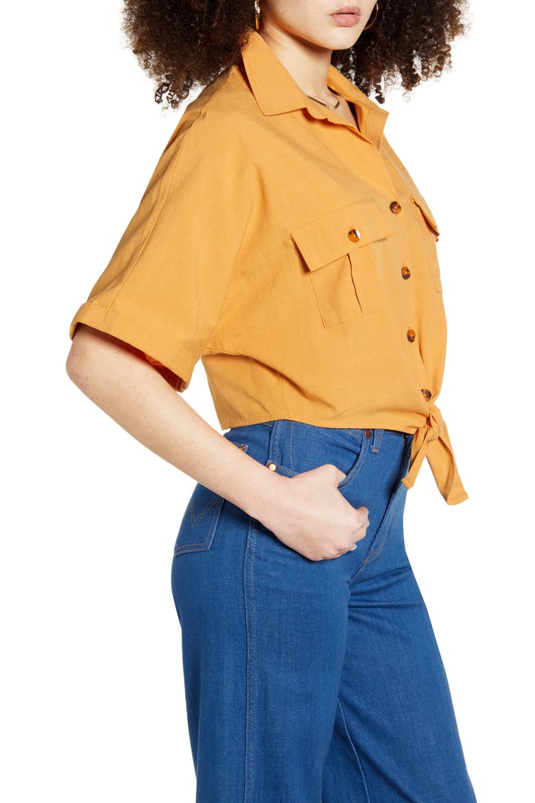 Tucson Button Front Top, Alternate, color, APRICOT