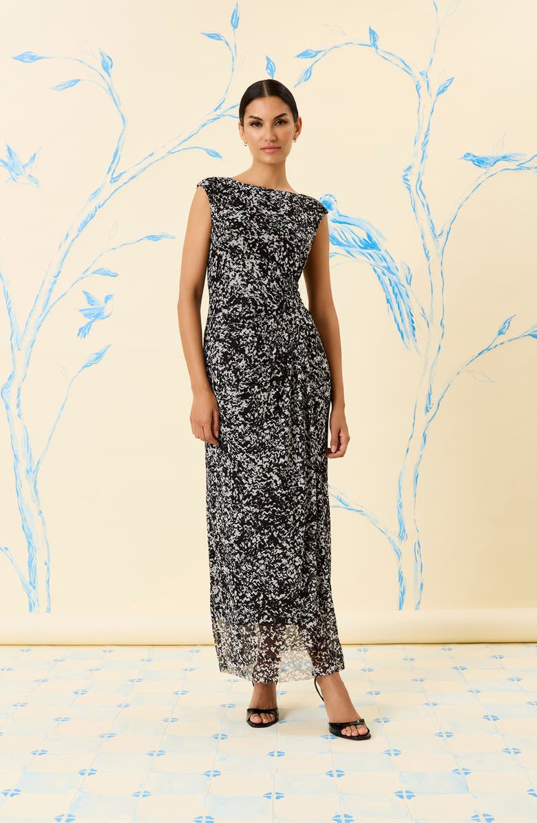 Maggy London Side Drape Midi Dress, Alternate, color,