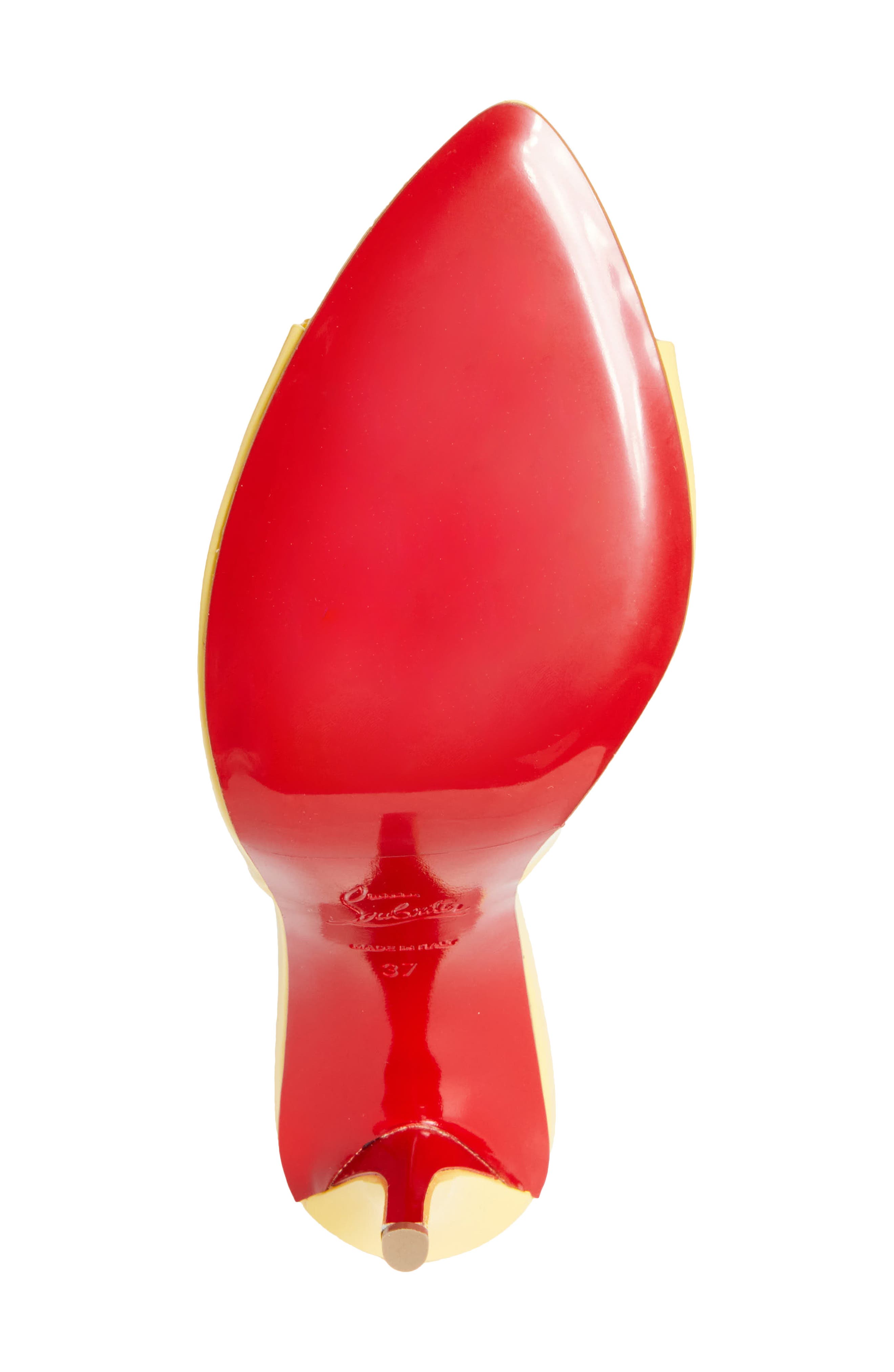 Christian Louboutin Miss Z Pointed Toe Sandal, Alternate, color, Y523 Vanilla/ Lin Vanilla