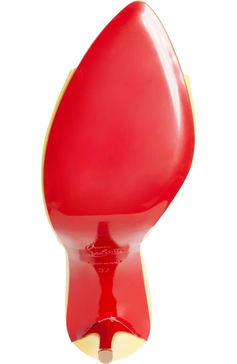 Christian Louboutin Miss Z Pointed Toe Sandal, Alternate, color, Y523 Vanilla/ Lin Vanilla