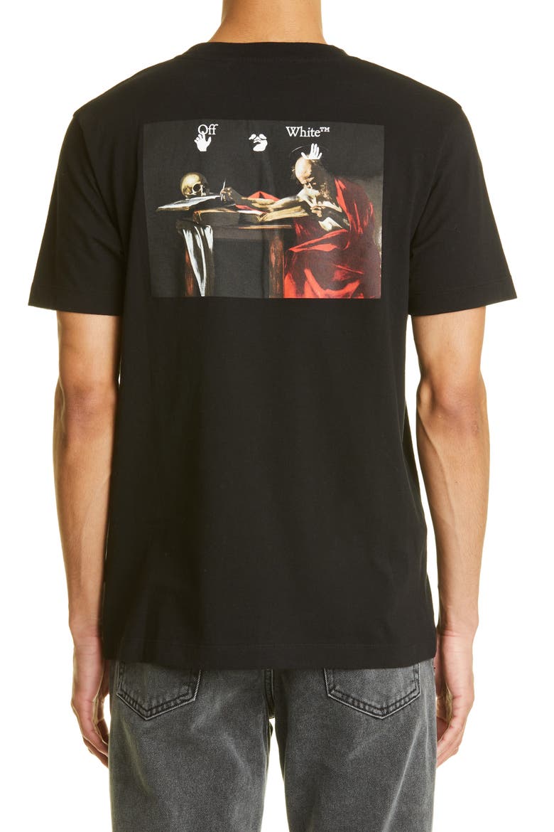 Caravaggio Painting Graphic Tee, Alternate, color, BLACK