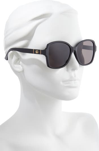 57mm square sunglasses gucci hotsell