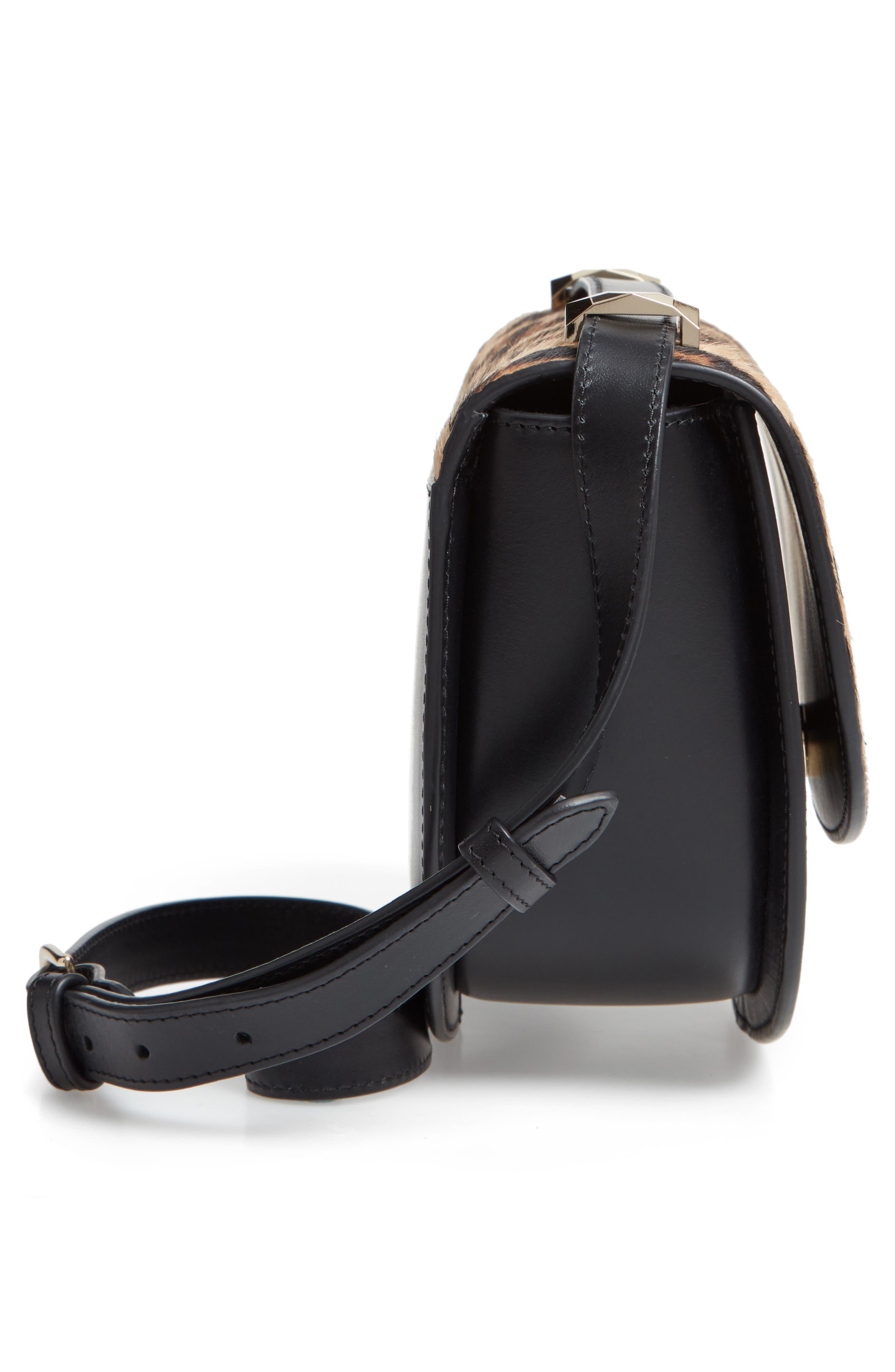 Sac Lausanne Genuine Calf Hair & Leather Crossbody Bag, Alternate, color, NOIR LZZ