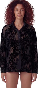 Lords of Harlech Country Floral Velvet Devore Womens Shirt