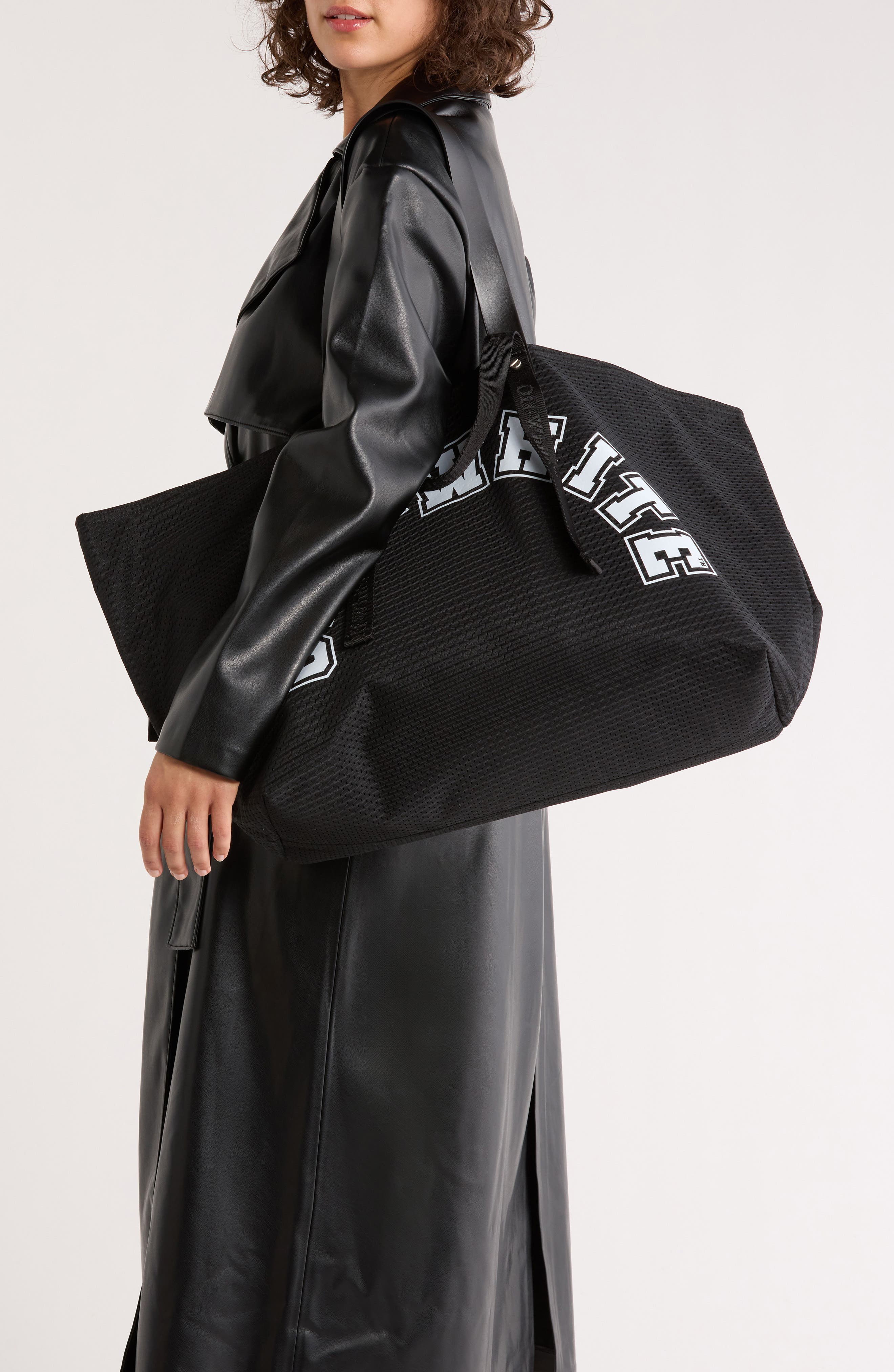 Off-White Day Off Mesh Basketball Tote Bag, Alternate, color, 